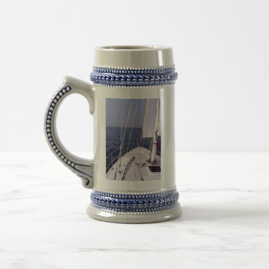 Segeln - Bring mir diesen Horizont! Beer Stein Bierglas (Links)