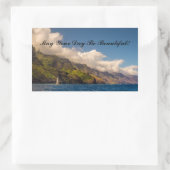 Segeln der Küstenlinie Rechteckiger Aufkleber (Tasche)