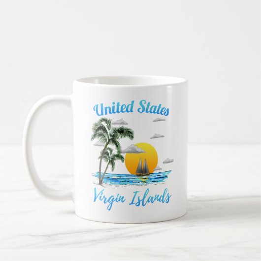 Segeln der US-Jungfrau Kaffeetasse (Links)