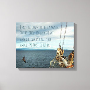 Segeln des Küsten-Seefieber-Druckes Leinwanddruck