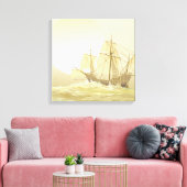 Segeln des Sea Gold Sunset Leinwanddruck (Insitu (Wohnzimmer))