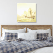 Segeln des Sea Gold Sunset Leinwanddruck (Insitu (Schlafzimmer))