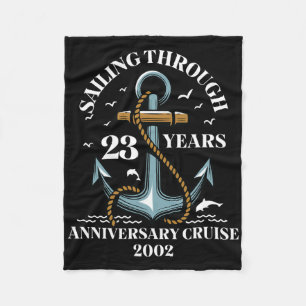Segeln durch 23 Jahre Hochzeitsjubiläum Kreuzfahrt Fleecedecke