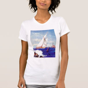 Segeln durch den Leuchtturm durch Albert B. Marks T-Shirt