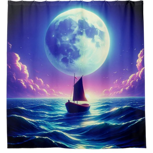 Segeln Duschvorhang (Vorderseite)