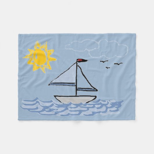 Segeln Fleecedecke (Vorderseite (Horizontal))