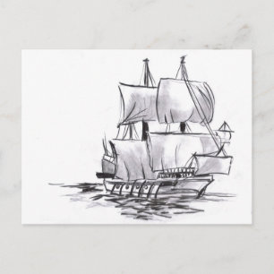 Segeln Galleon Alte Schiffe Postkarte