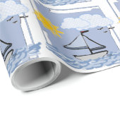 Segeln Geschenkpapier (Rolleneckpunkt)
