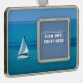 Segeln-Gewohnheits-Foto Rahmen-Ornament Silber (Rechts)