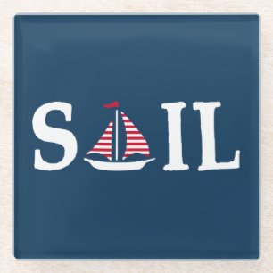 segeln glasuntersetzer