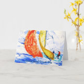 Segeln-Gruß-Karte Karte (Gelbe Blume)