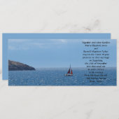 Segeln-Hochzeit Einladung (Vorne/Hinten)