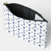 Segeln Illustrative Sml Ptn Navy Blue+White Zubehörtasche (Offen)