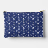 Segeln Illustrative Sml Ptn White+Navy Blue Zubehörtasche (Rückseite)