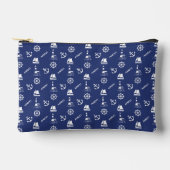 Segeln Illustrative Sml Ptn White+Navy Blue Zubehörtasche (Vorderseite)