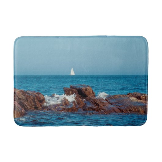 Segeln im Atlantik Badematte (Vorderseite)