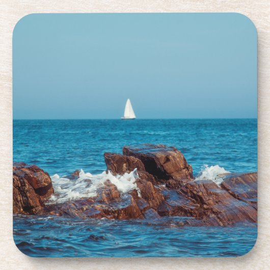 Segeln im Atlantik Getränkeuntersetzer (Vorderseite)