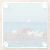 Segeln im Atlantik Glasuntersetzer (Rückseite)