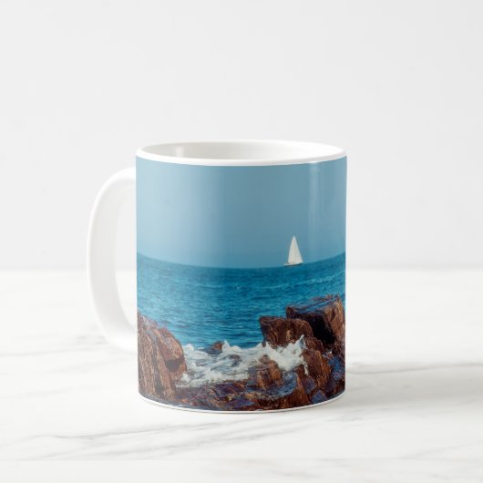 Segeln im Atlantik Kaffeetasse (Vorderseite Links)