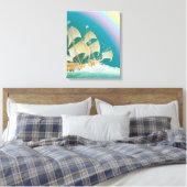 Segeln im Regenbogen Leinwanddruck (Insitu (Schlafzimmer))