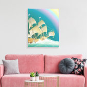 Segeln im Regenbogen Leinwanddruck (Insitu (Wohnzimmer))