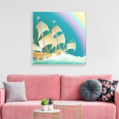 Segeln im Regenbogen Leinwanddruck (Insitu (Wohnzimmer))