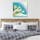 Segeln im Regenbogen Leinwanddruck (Insitu (Schlafzimmer))