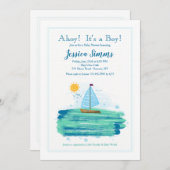 Segeln im Sonnenschein Einladung (Vorne/Hinten)