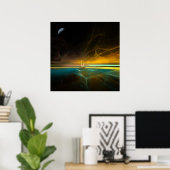 Segeln im zauberhaften Mondlicht Poster (Heimbüro)