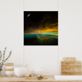 Segeln im zauberhaften Mondlicht Poster (Küche)