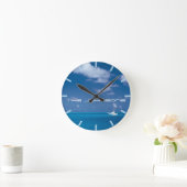 Segeln in den Blauen Runde Wanduhr (Zuhause)