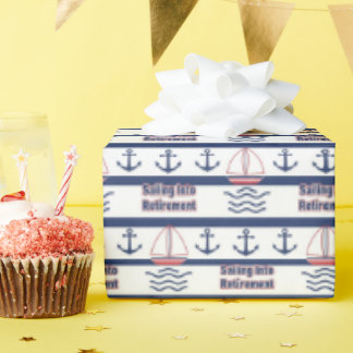 Segeln in den Ruhestand Nautisches Geschenkpapier