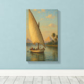 Segeln in die Geschichte Der Nil und die Pyramiden Leinwanddruck (Insitu (Holzboden))