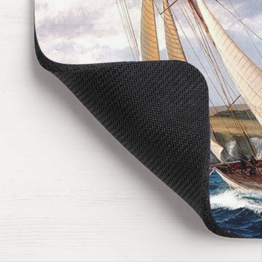 Segeln in ein raues Meer Mousepad (Ecke)