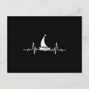 SEGELN IN EINEM HEARTBEAT - Cooles Segeln Postkarte