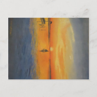 Segeln in einen LBI-Sonnenuntergang Postkarte