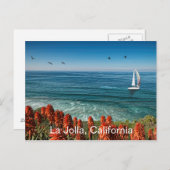 Segeln in La Jolla Postkarte (Vorne/Hinten)