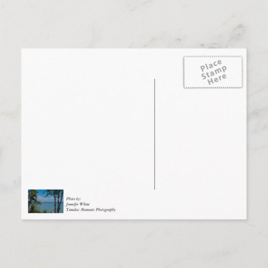 Segeln in Mackinac Postkarte (Rückseite)