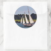 Segeln in Newport, Rhode Island, USA Runder Aufkleber (Tasche)