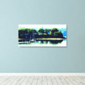 Segeln in paradiesisch umhüllten Leinwand (Insitu (Holzboden))