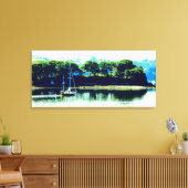 Segeln in paradiesisch umhüllten Leinwand (Insitu (Wohnzimmer))
