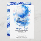 Segeln in Parenthotel: Babydusche für Nautical Boy Einladung (Vorne/Hinten)