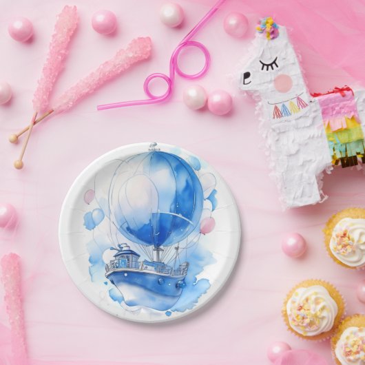 Segeln in Parenthotel: Babydusche für Nautical Boy Pappteller (Party)