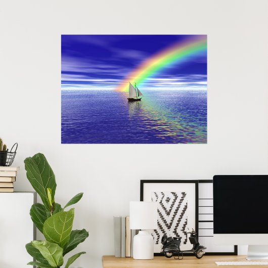 Segeln in Richtung Paradies Poster (Heimbüro)