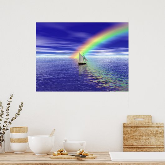 Segeln in Richtung Paradies Poster (Küche)