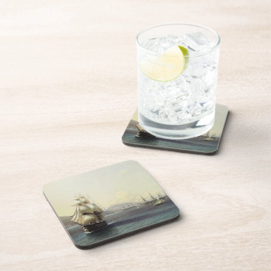 Segeln-Kriegsschiffs-Fregatte versendet Untersetzer (Rechte Seite)