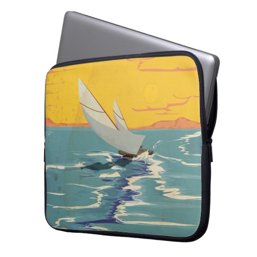 Segeln Laptopschutzhülle (Vorderseite Links)