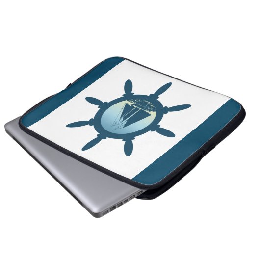 Segeln Laptopschutzhülle (Vorne Knopf)