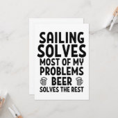 Segeln löst die meisten meiner Probleme. Karte (Vorderseite/Rückseite Beispiel)