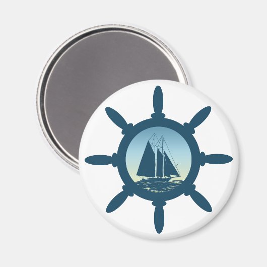 Segeln Magnet (Vorderseite/Rückseite)